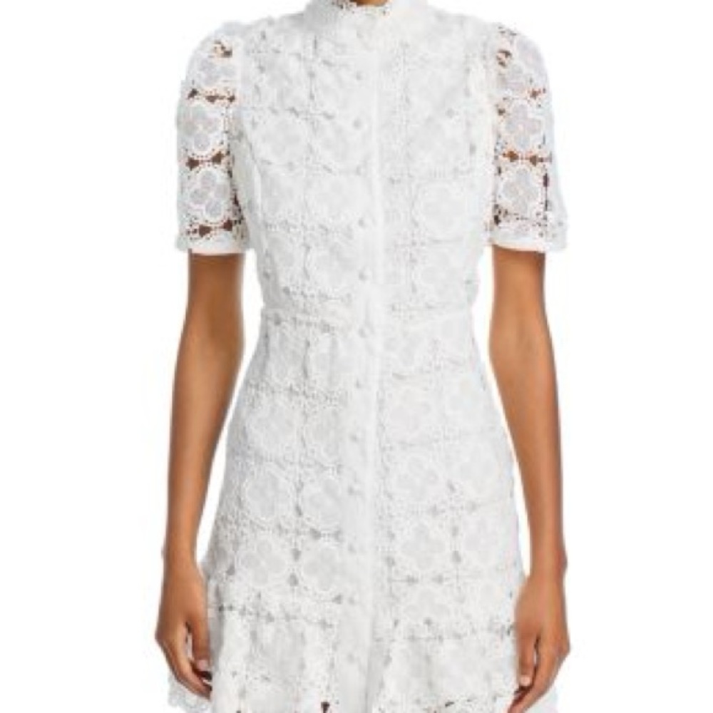Bloomingdale's White Lace Sleeve Dress!